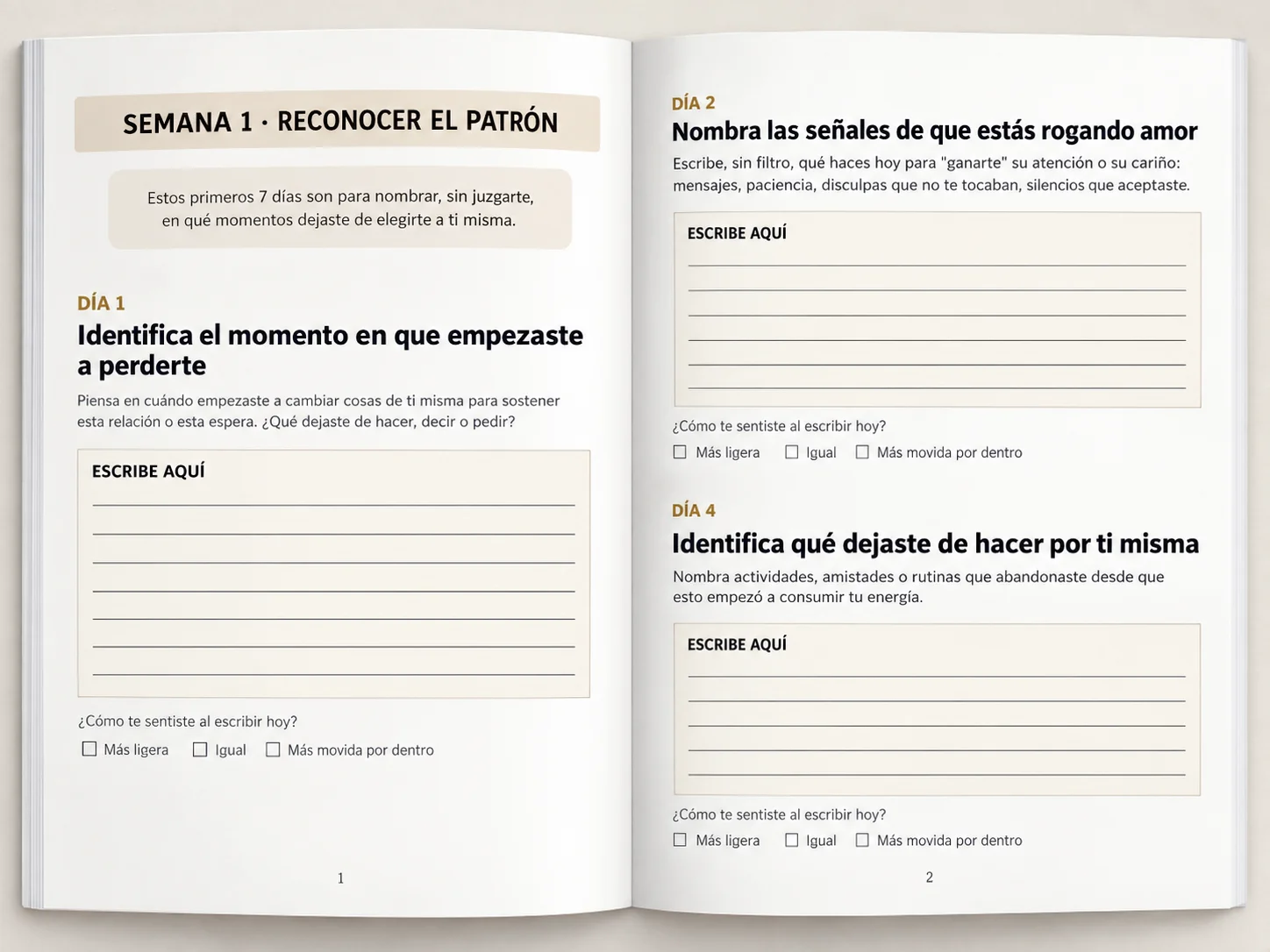 Página interior: Semana 1 · Reconoce el patrón
